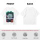 Olive T-shirt with fantasy forest glider rider graphic print