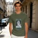 Olive Graphic T-Shirt With Twisted Love Curse Quote And Anime Art