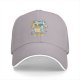Black baseball cap with cartoon beer can robot graphic