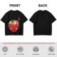 Olive T-Shirt With Cute Cartoon Ramen Bowl Graphic