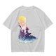 Olive T-Shirt with Watercolor Witch and Moon Art Print
