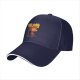 Black baseball cap with whimsical miso soup character graphic