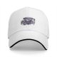 Black baseball cap with gothic teacup skull and rose print