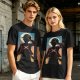 Olive Anime Character Silhouette Graphic T-Shirt