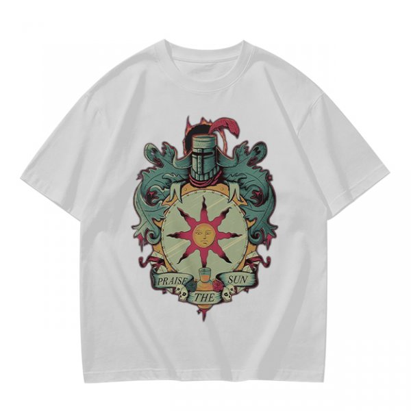 Olive T-Shirt With Praise The Sun Knight Sun Crest Print