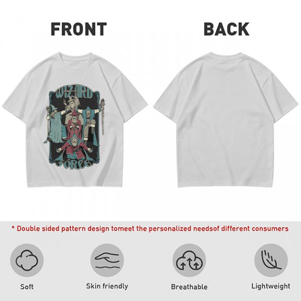 Olive T-Shirt With Wizard Force Graphic Art Print