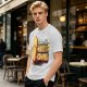 Olive graphic tee with playful bread character and 'Ready or Not Here I Crumb' text