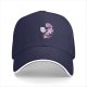 Black Baseball Cap With Cute Halloween Monster Cat Print