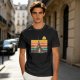 Olive T-Shirt With Retro Sunset Fantasy Castle Graphic