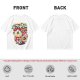 Olive t-shirt with spooky skull bubble tea graphic and Japanese text
