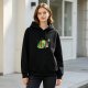 Black hoodie with cute sleeping ninja turtle graphic