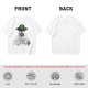 Olive T-shirt with UFO Alien and Disco Dancing Cats Print