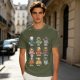 Olive T-Shirt With Cute Animal Teacup Character Print