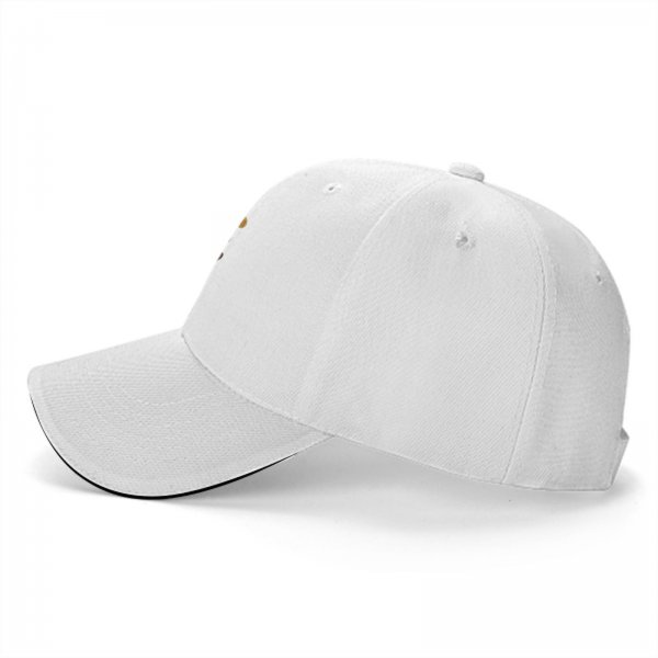 Black baseball cap with running cassette tape graphic