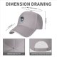 Black Baseball Cap With Dragon Silhouette And Full Moon Print