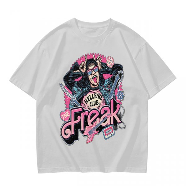 Olive Graphic T-Shirt with The Freak Hellfire Club Rock Print
