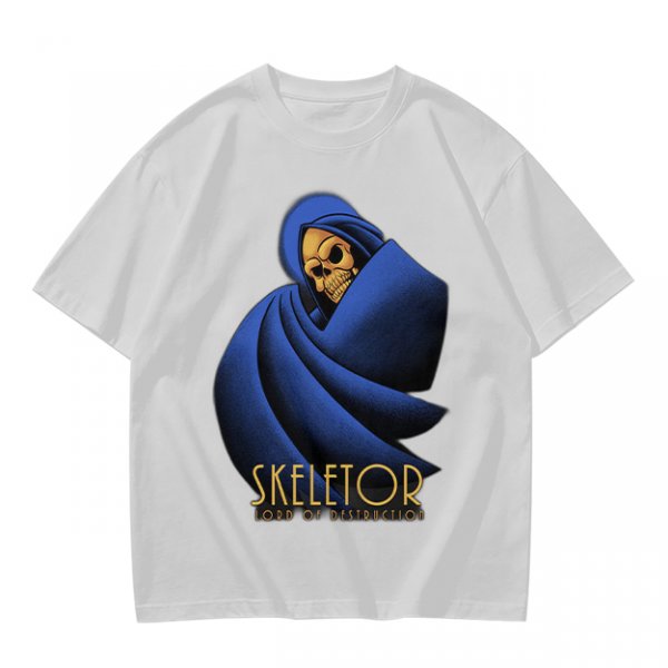 Olive T-Shirt Featuring Skeletor Lord of Destruction Graphic