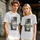 Olive T-shirt with One Piece Zoro Bandana Sword Print