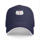Black Baseball Cap With Pentagram Cat Graphic Design