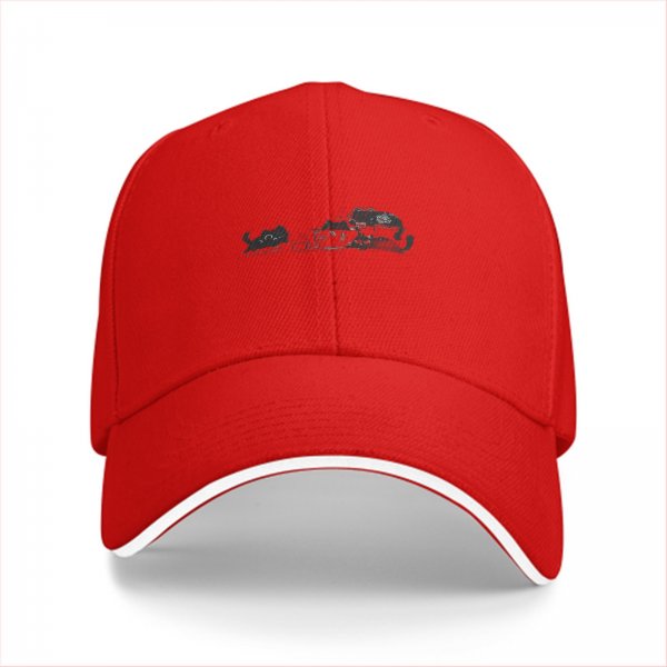 Black Baseball Cap with Subtle Dark Embroidered Design