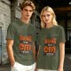 Olive t-shirt with 'Mornings are for coffee & contemplation' print