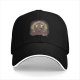 Black baseball cap with Totoro and girl anime graphic print