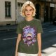 Olive T-shirt with Joyboy Gear 5 Luffy Laughing Anime Print