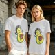 Olive T-Shirt With Astronaut Avocado Monster Print