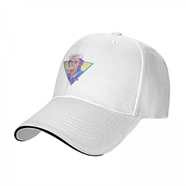 Black baseball cap with Stranger Things Steve Harrington Scoops Ahoy graphic