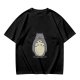 Olive T-shirt with Angry Totoro Graphic Print