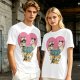 Olive Graphic T-Shirt with Raccoon and Opossum Trash Love Design