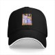 Black Baseball Cap With Funny Cat Couch Killer Tarot Art Print