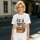Olive t-shirt with Appa in a box that says Adopt me I'm Lost