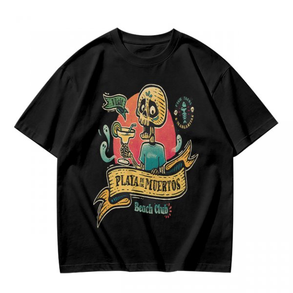 Playa de los Muertos Beach Club Skeleton Margarita T-Shirt