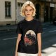 Olive T-Shirt with Relaxed Black Cat Gaming Snack Print