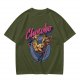 Olive Chocobo Graphic T-Shirt with Retro 80s Style Print