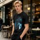 Olive T-shirt with How to Train Your Dragon Toothless and Hiccup Art