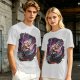 Olive T-shirt with One Piece Roronoa Zoro Three Sword Style Print