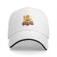Black Baseball Cap With Anime Silhouette Art Print