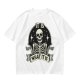 Olive t-shirt with skeleton graphic and 'It Is What It Is' text