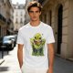 Olive T-Shirt With Playful Green Slime Monster Graphic