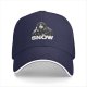Black baseball cap with Jon Snow graphic and SNOW text