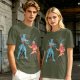 Olive T-shirt with Avatar Na'vi and Aang Pointing Meme Art
