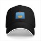 Black Baseball Cap With Underwater Pac-Man Graphic Print