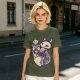 Halloween Skeleton Fox Holding Ghoul Brew Cup T-Shirt