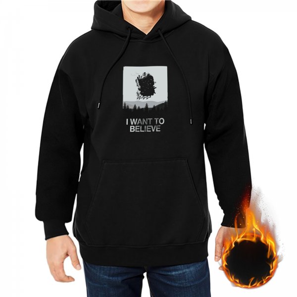 I Want To Believe Graphic Black Hoodie