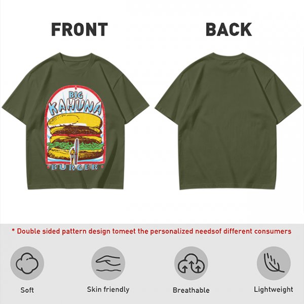 Olive T-Shirt with Big Kahuna Burger Graphic Print