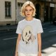 Olive T-Shirt With Cute Angry Ghost Holding Axe Graphic