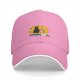 Black Baseball Cap with Cat and Shiba Inu Graphic Print