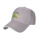 Black baseball cap with green chocobo cooking peas graphic